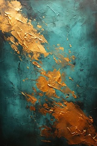 金属绿棕色画布