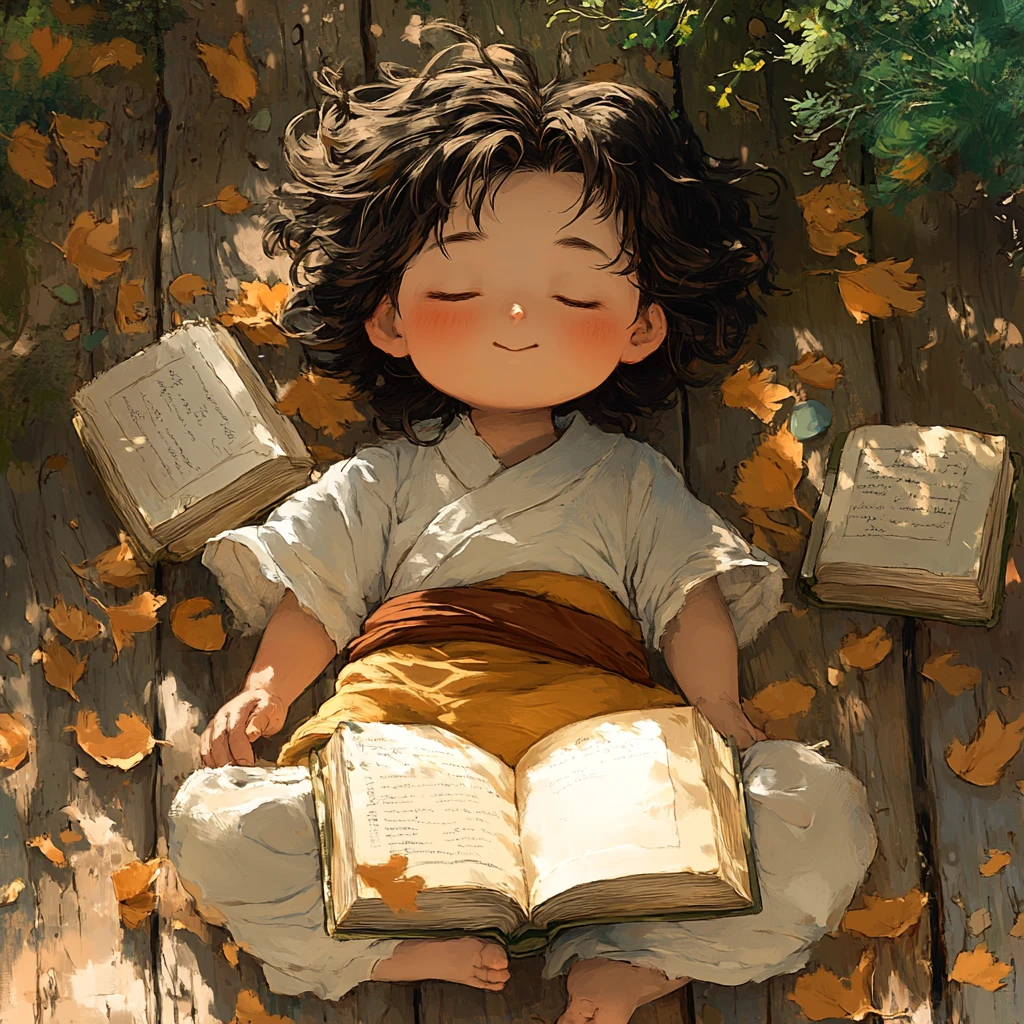 学童林荫梦书眠