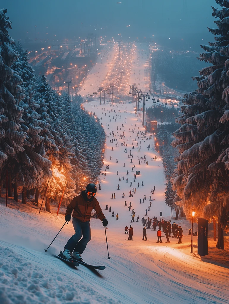 滑雪运动员风采