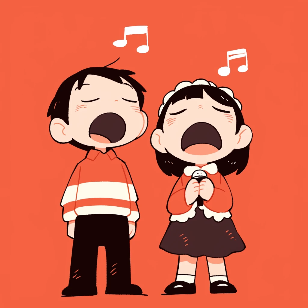 男孩女孩唱歌