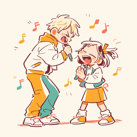 男孩女孩唱歌
