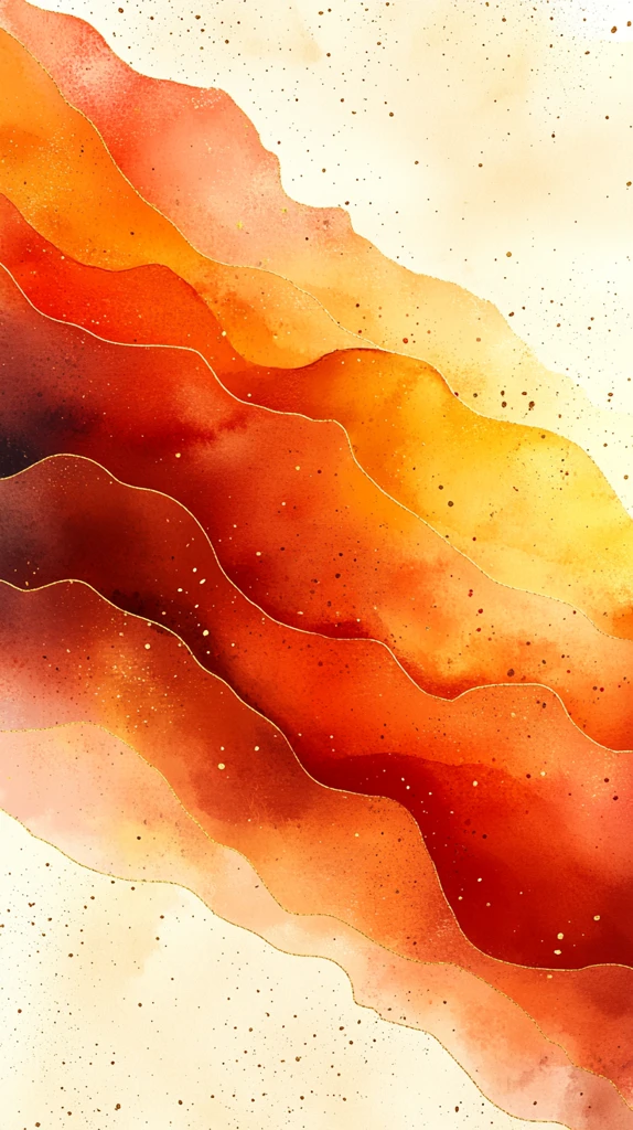 橙红渐变水彩纹理