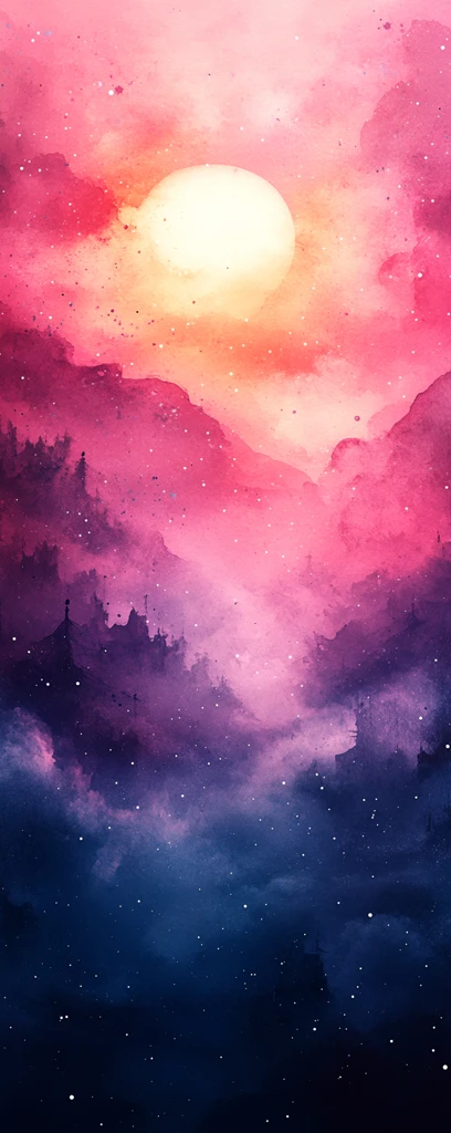 水彩画空白背景