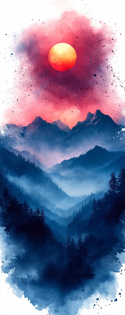 水彩画空白背景