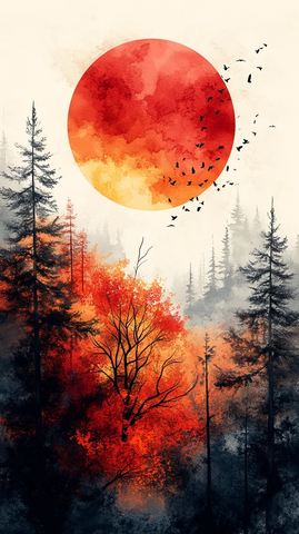 水彩新年卡片背景