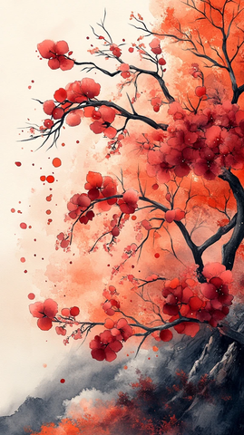 水彩新年卡片背景