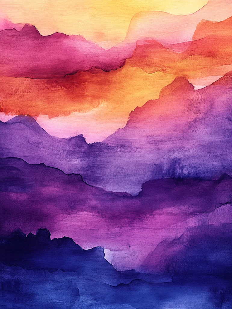 水彩紫色背景图