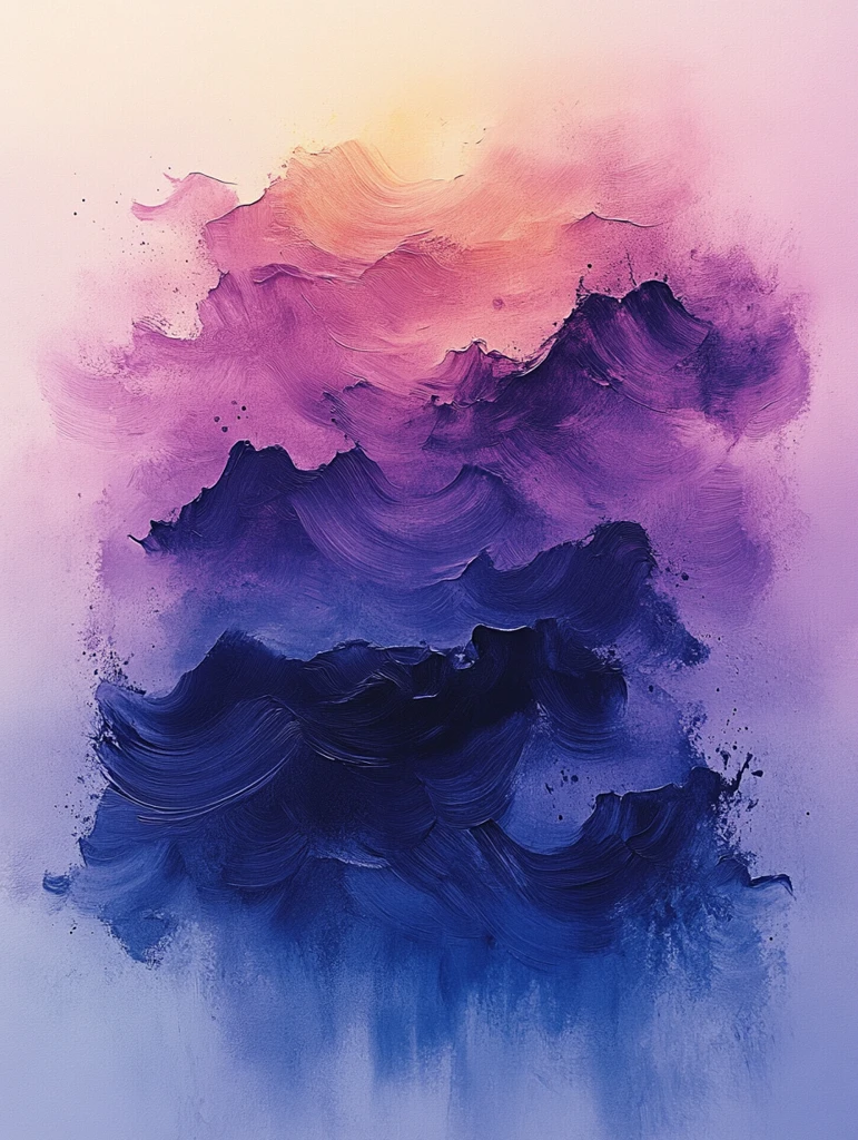 水彩紫色背景图