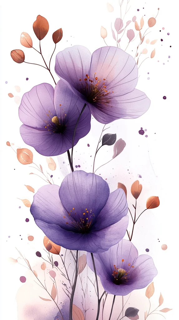 水彩花卉纸背景