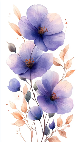 水彩花卉纸背景