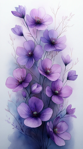 水彩花卉纸背景