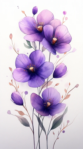 水彩花卉纸背景