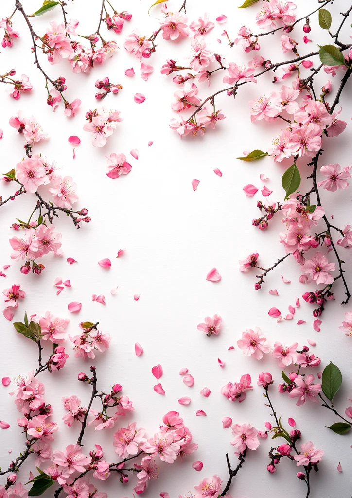 粉色小花空心图案