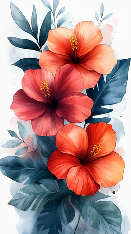 婚礼请柬花卉叶