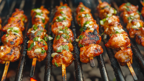 烧烤烧烤季烤串烤鸡心