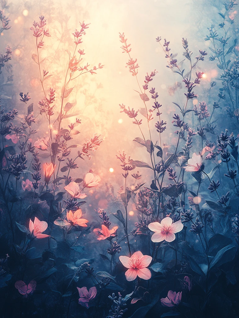 蓝紫治愈手帐封面