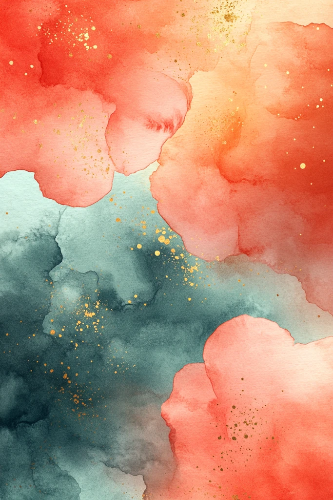 法式花卉水彩纹样