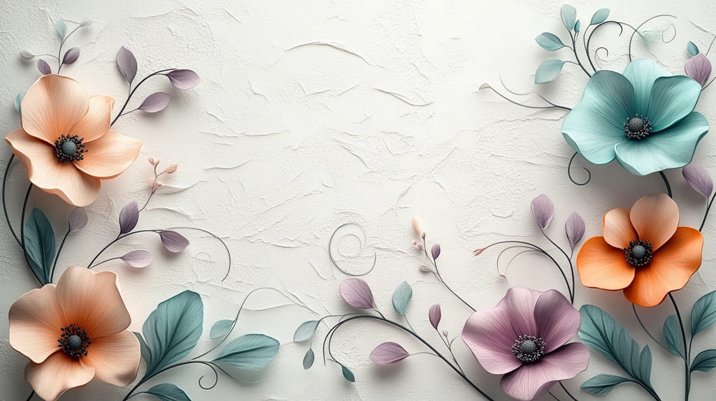 水彩花卉蔓延背景