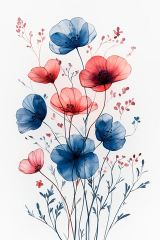淡彩野花设计