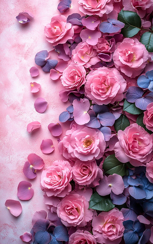 粉色玫瑰花瓣