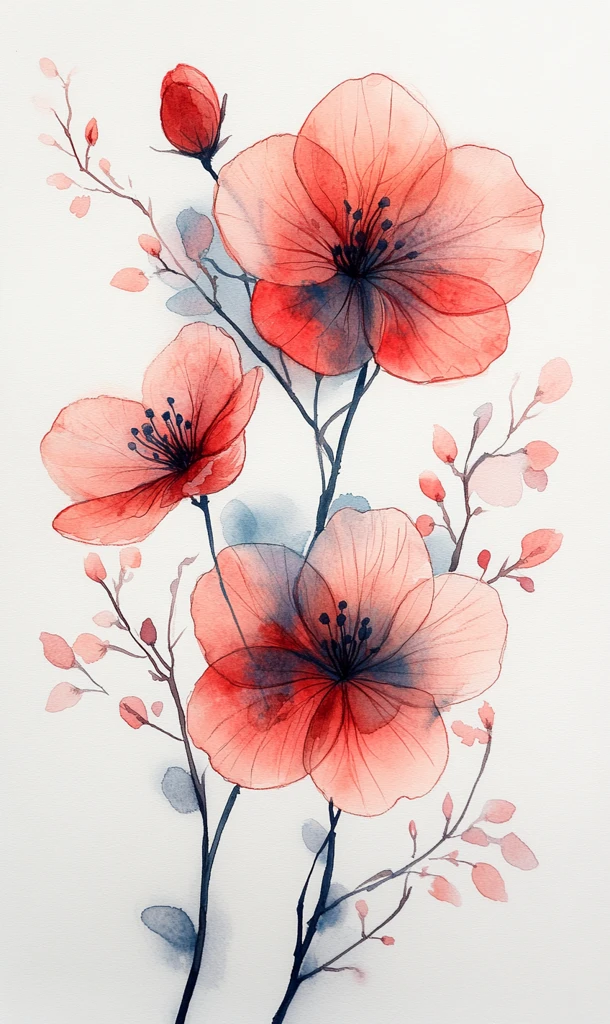 水彩纸花卡片边框