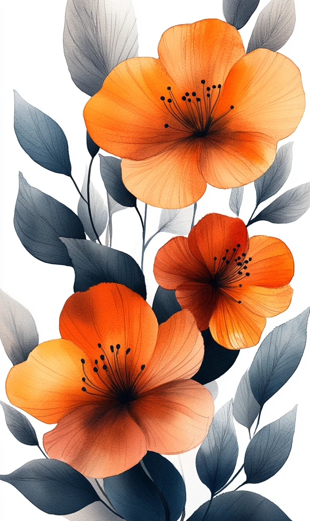 水彩纸花卡片边框