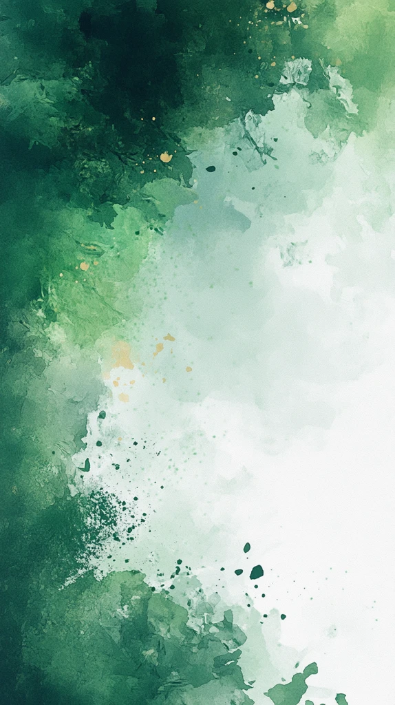 绿意水彩婚礼背景