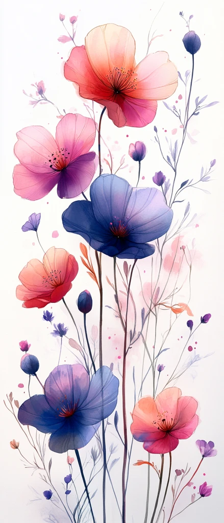 粉色紫色花边白纸