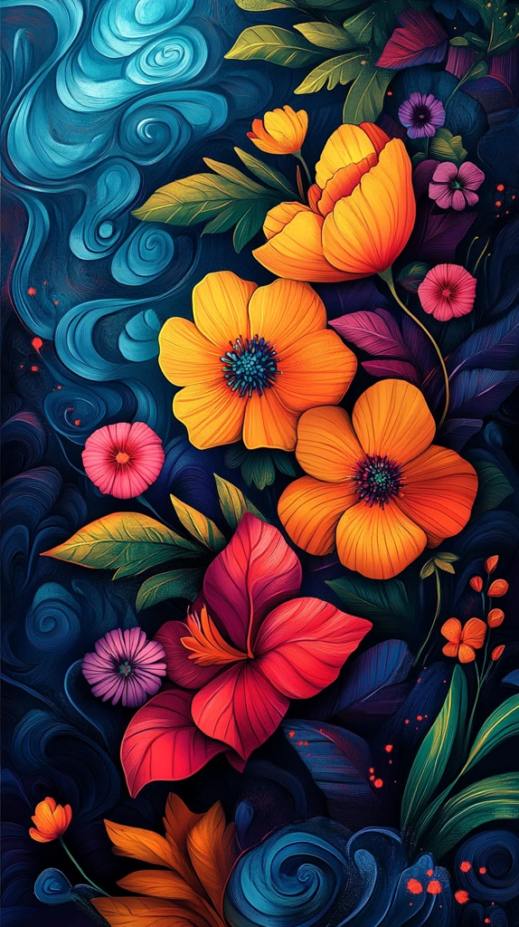 阳光下的迷幻花舞