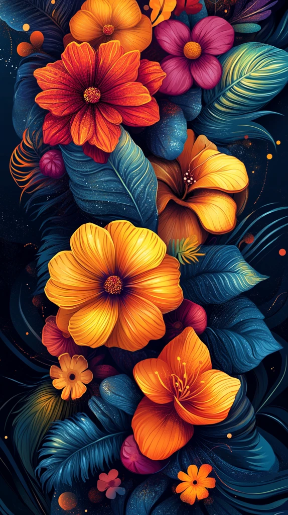 阳光下的迷幻花舞