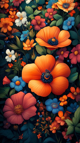 阳光下的迷幻花舞