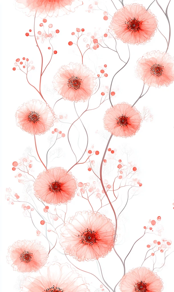 粉色花卉无缝图案