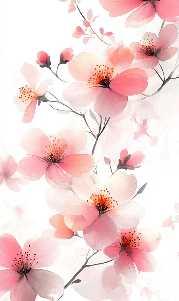 粉色花卉无缝图案