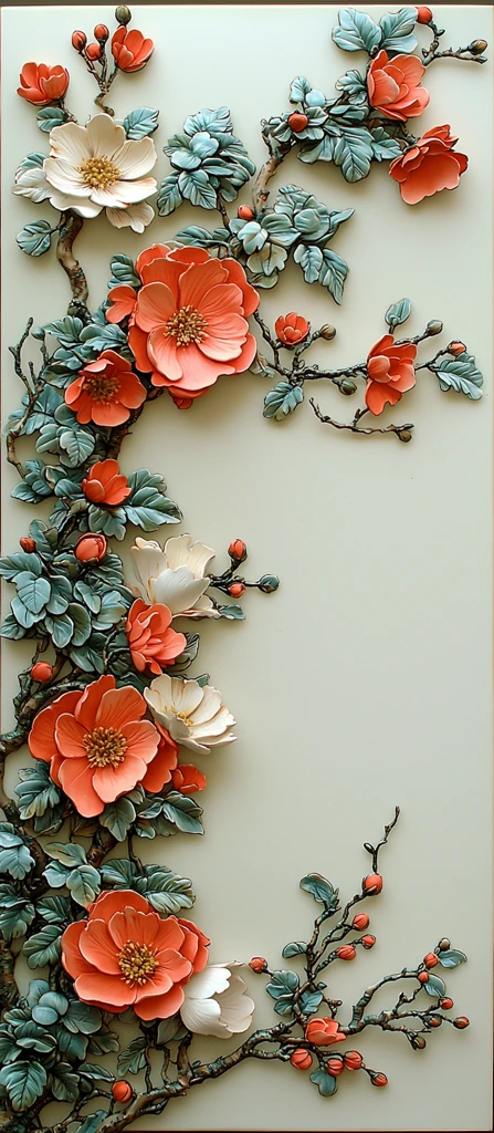 空白花卉边框页