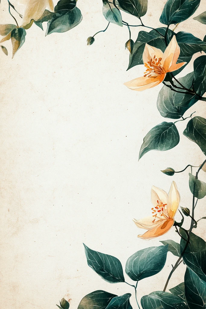 智能纸边植物藤蔓