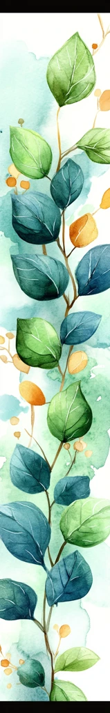 水彩绿植婚礼请柬