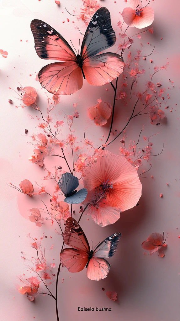 蝴蝶花朵背景图