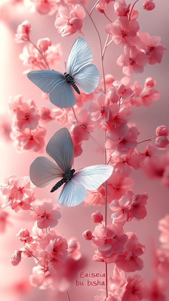 蝴蝶花朵背景图