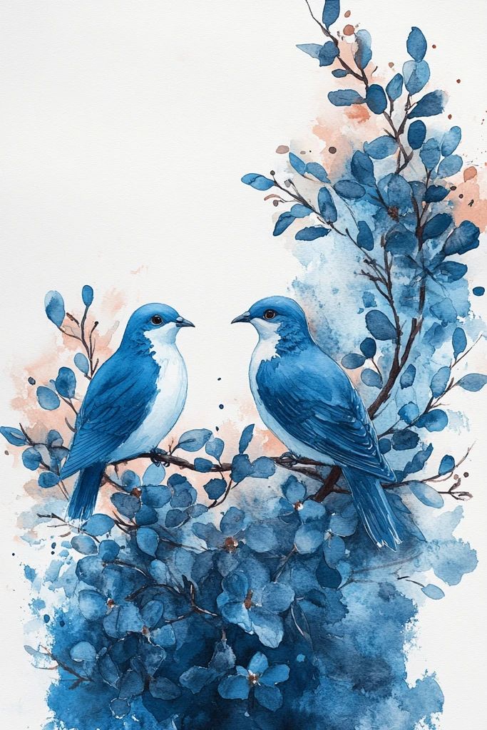 水彩信纸鸽子橄榄枝