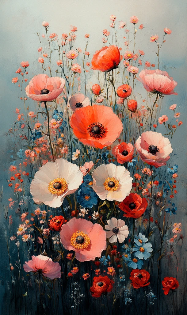 彩色水彩花卉图