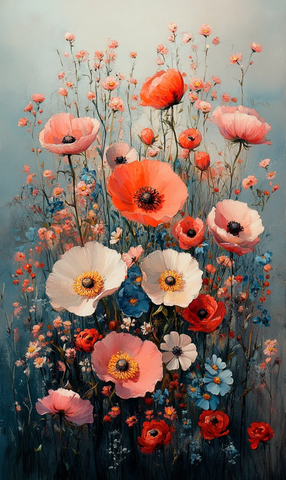 彩色水彩花卉图