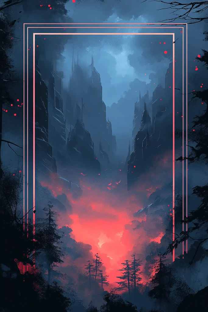 深蓝边缘卡片纹