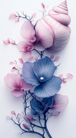 珍珠贝壳背景设计