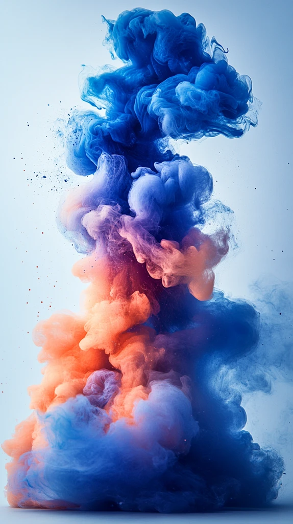 蓝墨喷溅背景海报