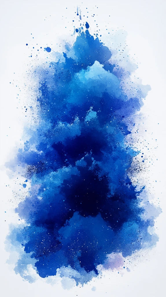 蓝墨喷溅背景海报