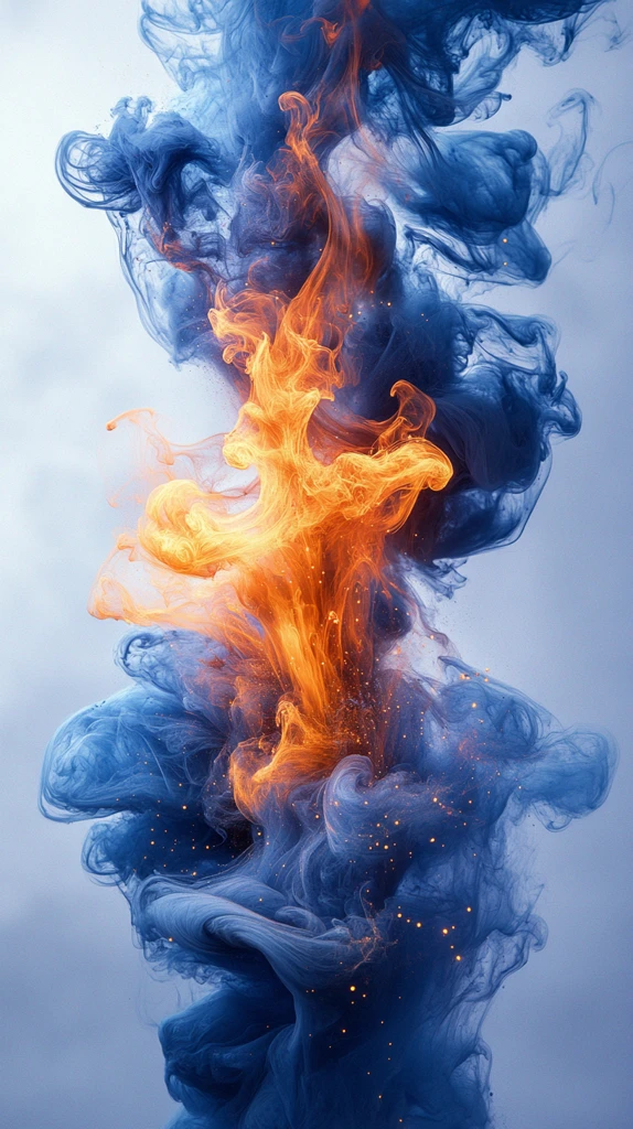 蓝墨喷溅背景海报