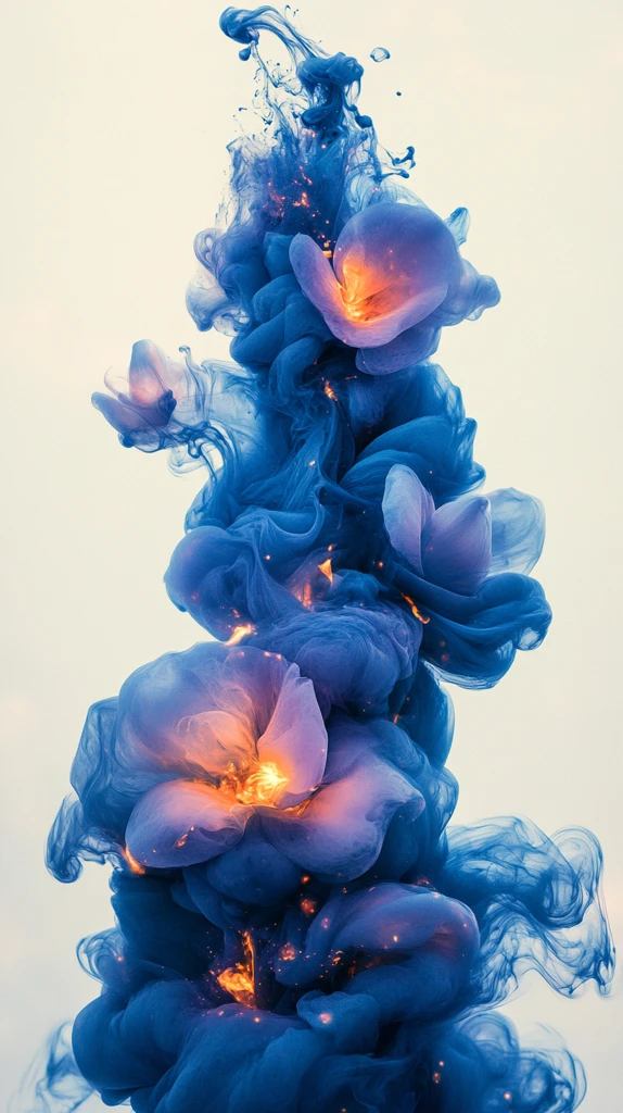 蓝墨喷溅背景海报