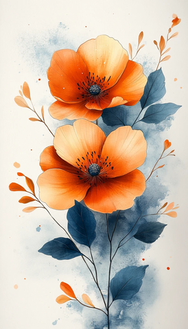 花叶菜单背景图