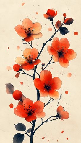 花叶菜单背景图