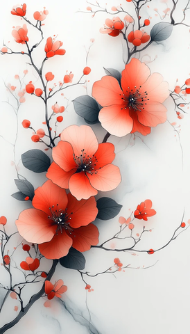 花叶菜单背景图